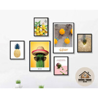 Set 6 tranh dán tường decor nhà có khung treo, đa dạng mẫu  - XƯỞNG TRANH DECOR