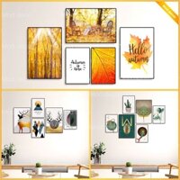 Set 6 Tranh Treo Tường, Tranh Phòng Khách, Tranh Phòng Ngủ, Tranh Dán Tường - Có Khung | 3H