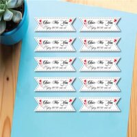 Set 60 thẻ giấy MÀU TRẮNG -  Chúc mừng MẸ YÊU 20-10 vui vẻ.
