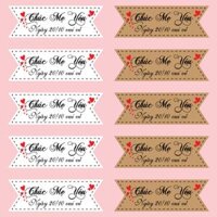 Set 60 thẻ giấy mix 2 màu nâu và trắng- Chúc mừng MẸ YÊU 20-10 vui vẻ (Q9015).