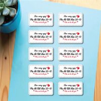 Set 60 thẻ giấy trắng Chúc mừng ngày Phụ nữ VN 20-10 (HÌNH CHỮ NHẬT).