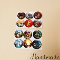 Set 6c nam châm tủ lạnh bằng thủy tinh ảnh 3D cảnh Hạ Long, Hà Nội - hít tủ lạnh - magnet