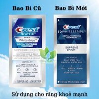 Set 7 gói miếng dán trắng răng Crest 3D White Supreme Bright USA - Răng trắng vượt trội