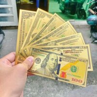 Set 7 Tờ Tiền Mạ Vàng 1 Usd -&Gt; 100 Usd