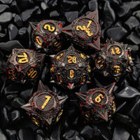 Set 7 xúc xắc đa diện phong cách Dùng Để Chơi Game RPG DND  Bộ xúc xắc nhóm chạy bộ COC kim loại DND Dungeon và Dragon Polyhedron Màu kỹ thuật số TRPG Cthulhu Board Game