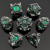Set 7 xúc xắc đa diện phong cách Dùng Để Chơi Game RPG DND Dungeons Dragons  Metal COC Running Group Dice TRPG Kthulu Board Game Dungeon and Dragon D20 Digital Polyhedral Dice Set
