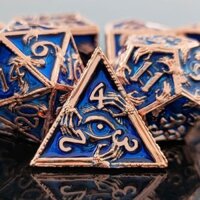 Set 7 xúc xắc đa diện phong cách Dùng Để Chơi Game RPG DND  Metal COC Running Group Dice TRPG Kthulu Board Game Dungeon and Dragon D20 Digital Polyhedral Dice Six Faces
