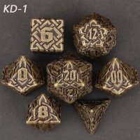 Set 7 xúc xắc đa diện phong cách Dùng Để Chơi Game RPG DND Dungeons Dragons  Nhóm Chạy Kim Loại Dice COC Cthulhu DND Dungeon and Dragon Nhiều Mặt RPG Màu d20 Board Game Trò Chơi Kỹ Thuật Số