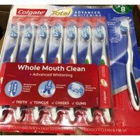 SÉT 8 Bàn chải đánh răng colgate 360 optic white NỘI ĐỊA MỸ