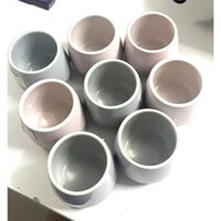 Set 8 cốc sứ cao cấp làm bánh flan đựng sữa chua
