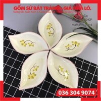 [SÉT 8 - Gồm 01 MÓN] 🍀 BỘ ĐỒ ĂN MEN KEM VẼ SEN VÀNG 🍀[CAO CẤP BÁT TRÀNG] Bát, Đĩa, Tô, Chén Bát Tràng Sang Trọng ⚡