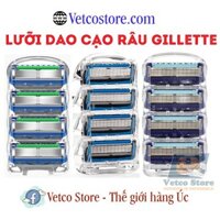 Set 8 Lưỡi Dao Cạo Râu Gillette Úc