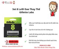 Sét 8 Lưỡi Dao Thay Thế Gillette Lab