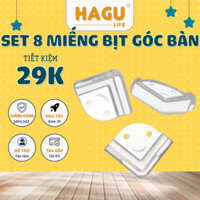 Set 8 Miếng Bịt Góc Bàn, Bọc Cạnh Bàn Silicon Tránh Va Đập - An Toàn Cho Bé Và Người Già