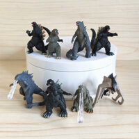 Set 8 Mô Hình Đồ Chơi Godzilla VS King Kong MUTO Atomic 2 '' Trang Trí Bánh Kem