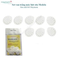 SET 8 Van trắng Maymom - Tương thích với Máy hút sữa Medela Pump in Style, Symphony, Swing đơn, Harmony, Mini Electric