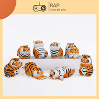 Set 9 mô hình hổ cao cấp nhiều biểu cảm dễ thương để bàn trang trí bàn làm việc học tập làm quà tặng bạn bè-R