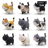 Set 9 mô hình mèo con trang trí xinh xắn