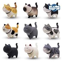 Set 9 mô hình mèo đồ chơi bằng nhựa dùng để trang trí bàn làm việc