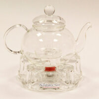 Set Ấm Trà Thủy Tinh Và Bếp Nến