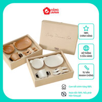 Set ăn dặm 5 món bát đĩa thìa dĩa cốc TGM chất liệu GỖ CXP an toàn hiện đại cho bé