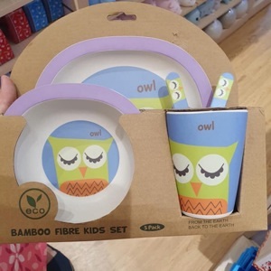 Set ăn dặm 5 món cho bé chất liệu sợi tre Bamboo