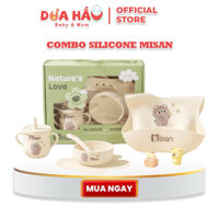 Sét Ăn Dặm Silicone Cao Cấp Nature's Love - Misan Tiện Lợi, An Toàn Cho Bé Shop Dưa Hấu Baby & Mom
