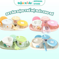 Set ăn dặm thế hệ mới set bát thìa cốc ăn dặm mix sẵn cho bé Đậu Xoài Shop