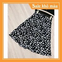 SET ÁO 2 DÂY MÀU ĐEN MIX CHÂN VÁY HOA CÚC - Đầm Nữ ANHStore