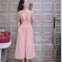 Sét áo 2 dây nơ quần ống rộng