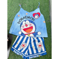 Set áo 2 dây + quần short Đoremon siêu dễ thương  HAng coa sẵn giao ngay Giá 210k