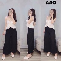 Set áo 2 dây quần suông sang chảnh