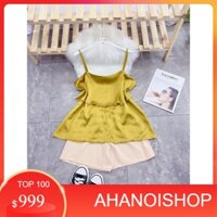 Sét Áo 2 Dây Vàng Kèm Quần Sooc (TT)