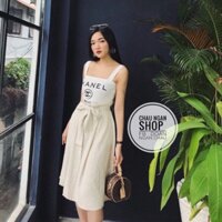 Sét áo 2 dây x chân váy dài