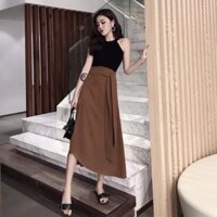 Set áo 3 lỗ và chân váy xẻ tà tôn dáng ❤️❤️