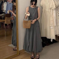 SET ÁO BA LỖ + CHÂN VÁY DÀI BỒNG XOÈ