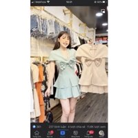 SÉT ÁO BÁ TƯỚC KÈM CHÂN VÁY XẾP LY( Màu nâu )