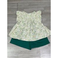 Set Áo Babydoll Hoa Xô Thêu Tay Cánh Tiên Mix Quần Tafta Ngắn