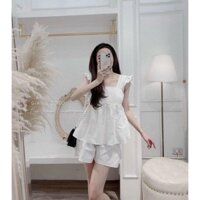 Set Áo Babydoll Kèm Chân Váy Tiểu Thư Sang Chảnh NATU FASHION C1
