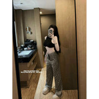 Set Áo Balo Croptop Mix Quần Eo Vi Sang Chảnh