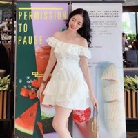 Sét áo bèo phối chân váy đuôi cá xếp tầng dành cho nữ TB01 AM