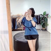 Set áo bèo viền ren + sooc tacta