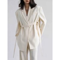 Set Áo blazer vest oversized PLAYHARD kèm quần ống rộng cạp cao có đai thêm độn vai