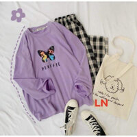 Sét áo bướm POX quần kẻ đen, chất đẹp sét bộ mặc ở nhà -DHSHOP