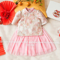 Set áo cách tân chào xuân 2025 kèm chân váy cho bé gái mặc tết