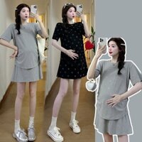 Set Áo Chân Váy Bầu Ngắn Xinh SAV157