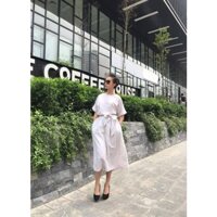 Set áo chân váy nữ chất liệu Linen thương hiệu Snlinen