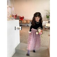 set áo chân váy tím bèo tiểu thư 10-30kg
