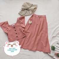 Set áo+ chân váy vintage