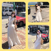 Set Áo Chân Váy Xoè Trắng